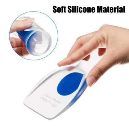 1pair Soft Silicone Gel Lnsoles Men Women TransparentRelieve Foot Pain Heel Lnsoles Foot Massager CareShoe Pad Foot Care Tool