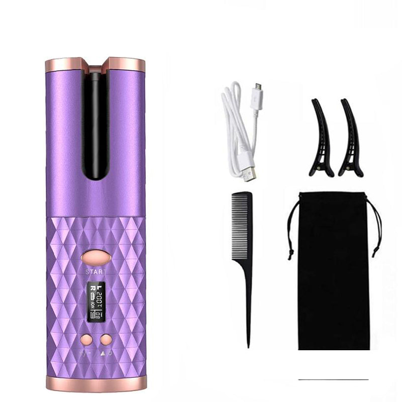 New Portable USB Charging Models Automatic Curling Iron Intelligent LCD Home Mini Lazy Hair Curler